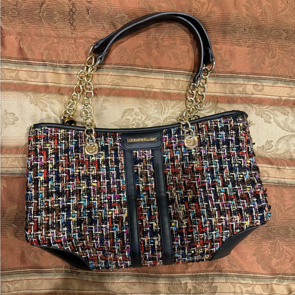 Montana West Multicolor Tweed Shoulder Bag